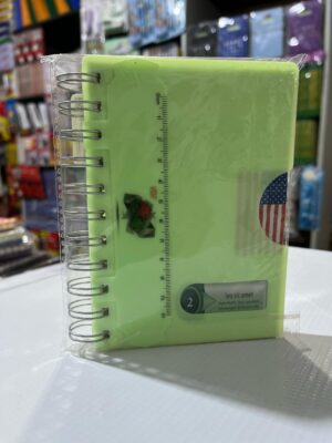 Light Green Mini Notebook with Ruler