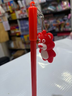 Red Bear Charm Gel Pen