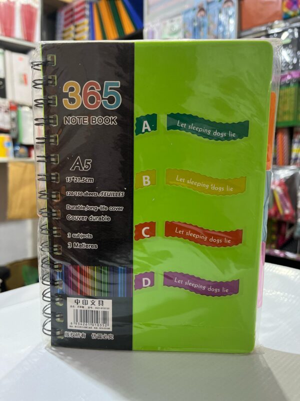 A5 Spiral Notebook with Dividers