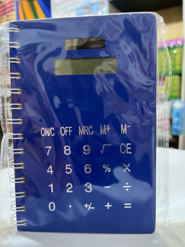 Blue Spiral Notebook, Built-in Calculator