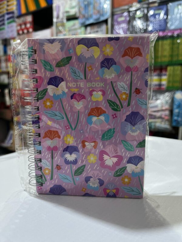 Floral Pansy Print Spiral Notebook