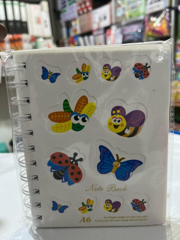 A6 Insect Sticker Cover Spiral Notebook