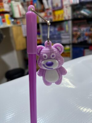Lavender Bear Charm Pen