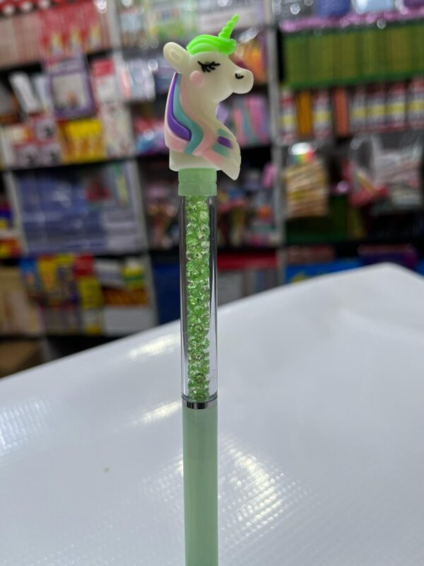 Mint Green Unicorn Crystal Pen