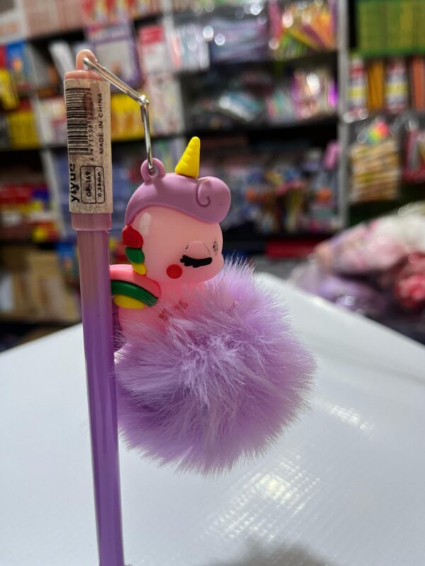 Purple Unicorn Charm Pen (Lavender Pom)