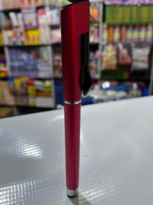 Sleek Red Metal Click Pen