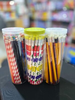 Decorative Patterned Pencil Tubs